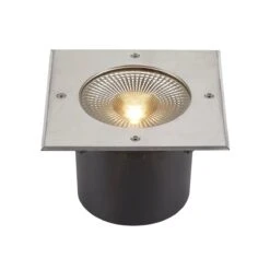 Rocci 200 - Square Recessed Ground Light Stainless Steel Bezel 100-277v 16W 3000K 1530 Lumens IP65 120 Degree Beam