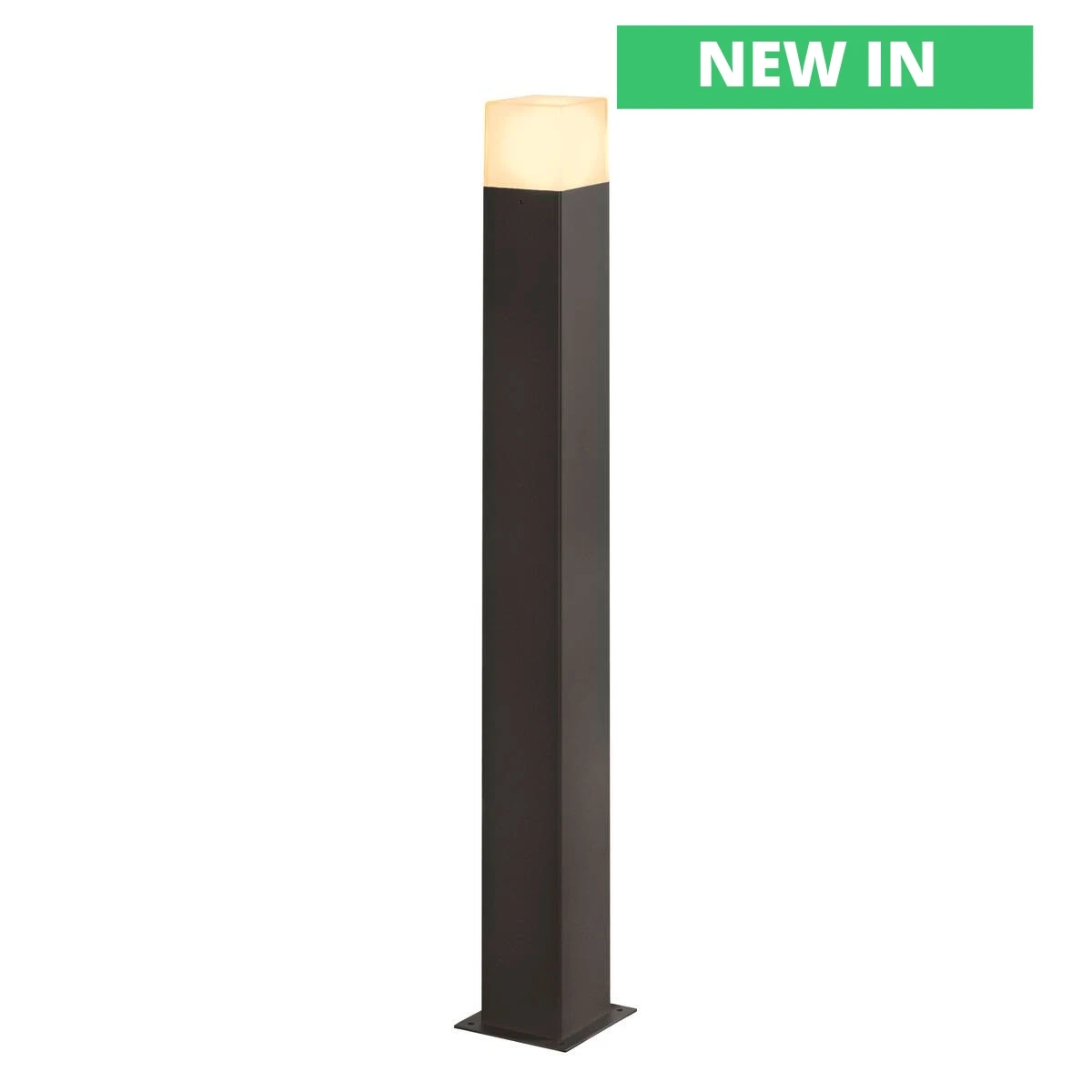 Grafit 90 - Pole Square 240v - Outdoor Bollard/Path Light - Anthracite Powder Coated Aluminium