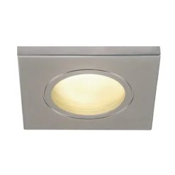 Dolix Out - Fixed Square Aluminium Bezel 240v GU10 IP65 Recessed Soffit Light Available In 4 Finishes