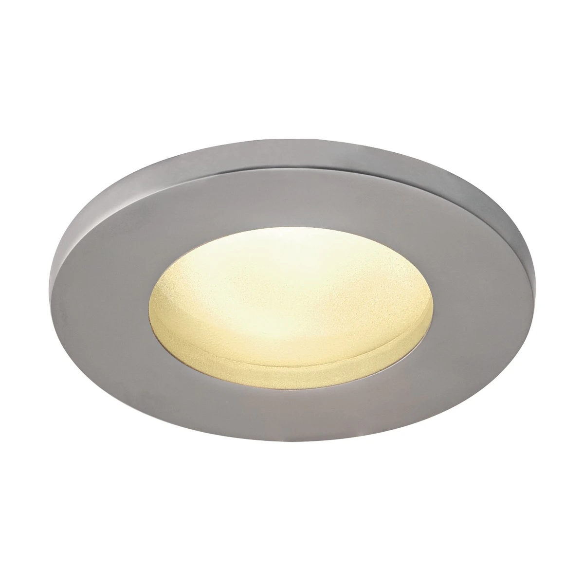Dolix Out - Fixed Round Aluminium Bezel 240v GU10 IP65 Recessed Soffit Light Available In 4 Finishes