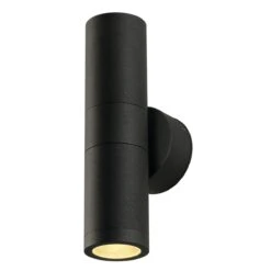 Astina - Outdoor Up & Down Wall Light - 240v Anthracite Powder Coated Aluminium GU10 IP44 Slimline
