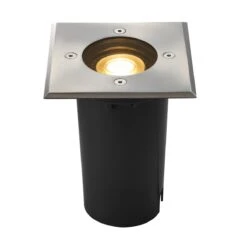 Solasto - 230v GU10 - 304 Stainless Steel IP67 Fixed Square Recessed Spotlight Also Available With Round Bezel