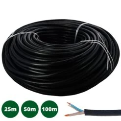 1.5mm 2 Core Rubber Cable (12V) - 25m Reel