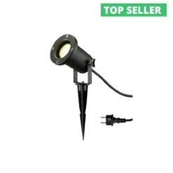 Nautilus - Black 240v - Powder Coated Aluminium IP65 GU10 Max 11w Spike Spotlight - 5 Colour Finishes