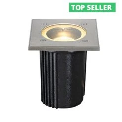 Dasar Exact - 230v GU10 - 316 Stainless Steel Bezel Aluminium Body IP67 30 Degree Tilt Square Recessed Spotlight