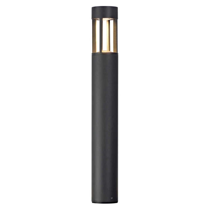 Slots 65 - Anthracite IP44 6.3w 3000k 230v 200 Lumens 665mm Tall - Surface Bollard - Choice Of 2 Heights & 2 Colours