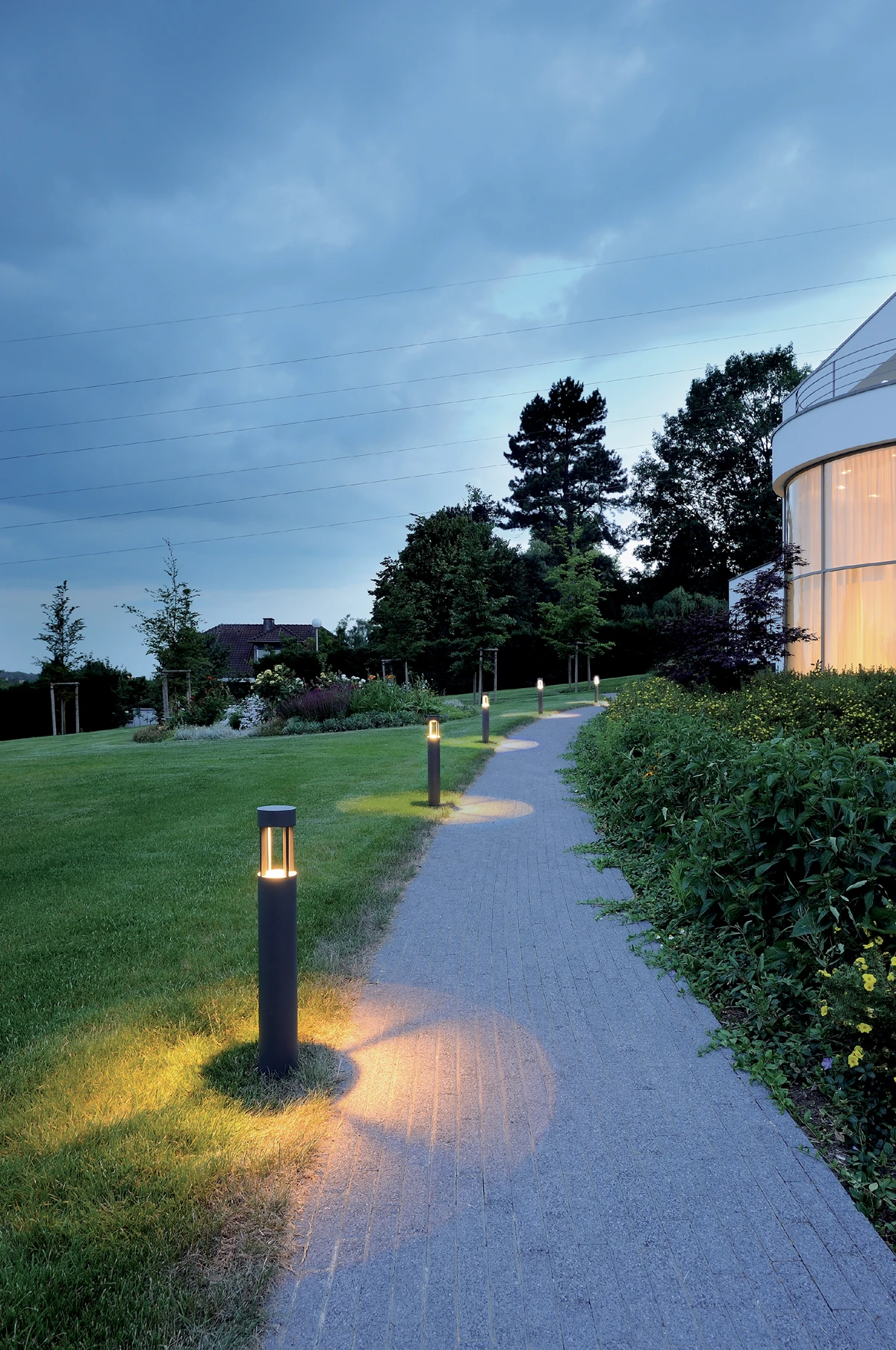 Slots 65 - Anthracite IP44 6.3w 3000k 230v 200 Lumens 665mm Tall - Surface Bollard - Choice Of 2 Heights & 2 Colours - Image 2