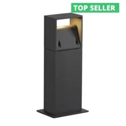 Logs - Anthracite IP44 8w 3000k 420 Lumens 100 - 240v 40cm Height - Path Light - 2 Height Choices