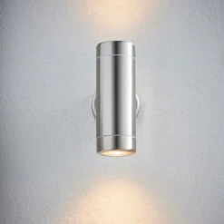 Atlantis Outdoor Up & Down Wall Light - 240v - 316L Marine Grade Stainless Steel GU10 IP65