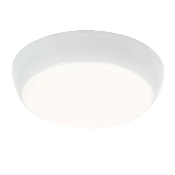 Vigor Microwave Sensor - Outdoor Security Wall Light - 240v White Polycarbonate LED 16w 4200k IP65