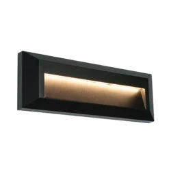 Severus Landscape Indirect IP65 2W Warm White Wall - Black Abs Plastic - 220 - 240v