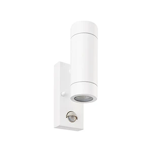 Palin PIR Sensor Outdoor Wall Up/Down Security Light - 240v - Gloss White IP44 GU10 - Image 3