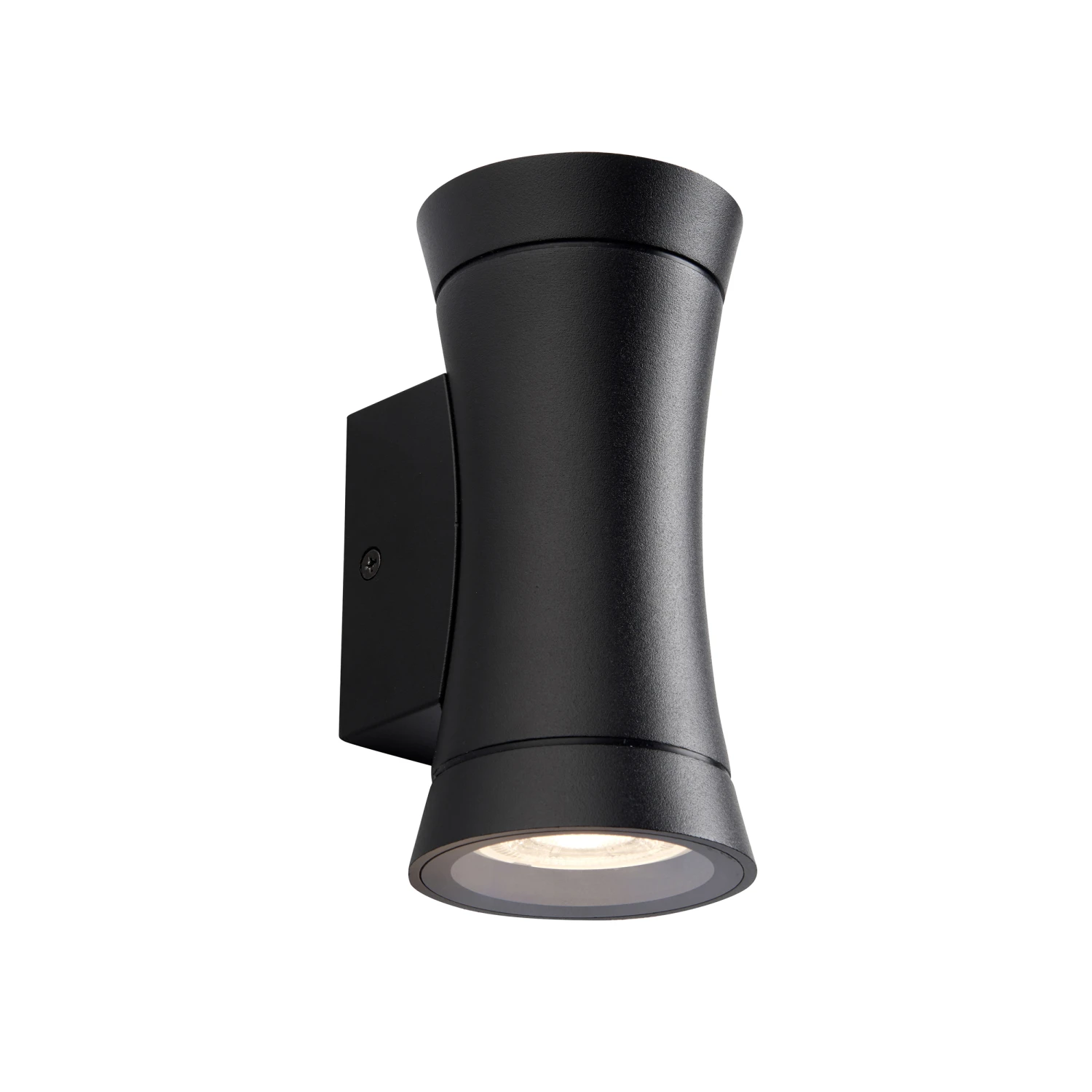 Camber Black Powder Coated Aluminium Modern Up/Down Wall Light - 240v GU10 IP44 - Image 3