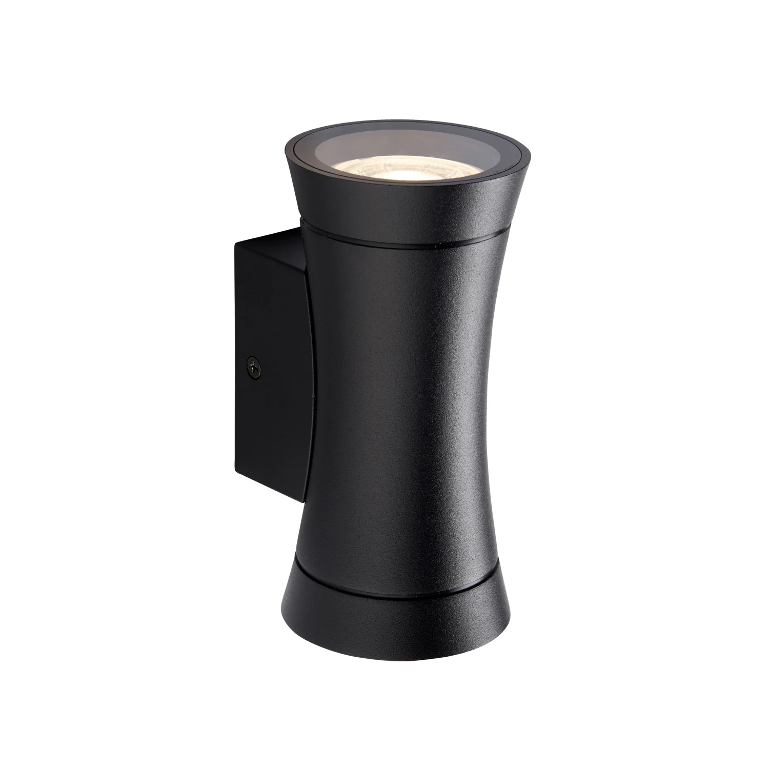 Camber Black Powder Coated Aluminium Modern Up/Down Wall Light - 240v GU10 IP44 - Image 2