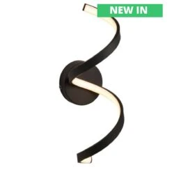 Astral Black Powder Coated Aluminium Modern Wall Light - 240v 1w 3000k 520 Lm IP44