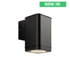 Milton Black Powder Coated Aluminium Modern Fixed Down Light IP44 GU10 240v