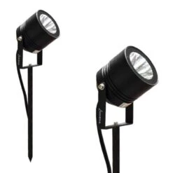 AlvaLED – 15W Black LED Spike Light (240V) 3000K – 10° And 38° Beam Angles IP65