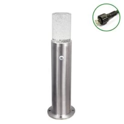 Airlite – Anodised Aluminium IP65 12v MR16 Max Wattage 35w 400mm Height - Bollard With Photocell - Plug & Play