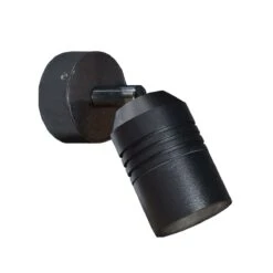 Alvaspot 240v - Outdoor Adjustable Wall Light. Black Anodised Aluminium IP65 GU10