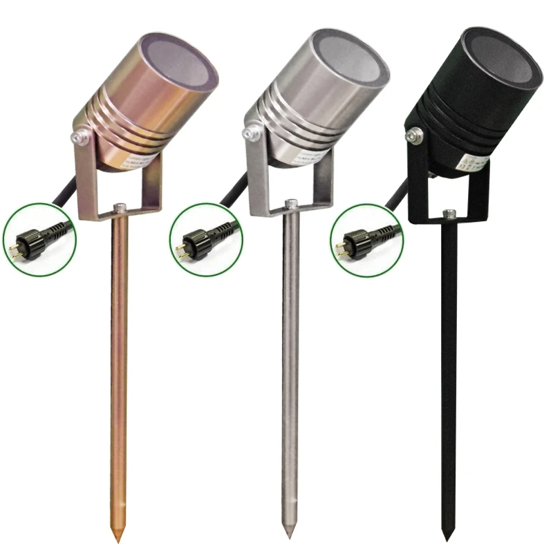 AlvaLED - 12v - Aluminium - Titanium Silver Finish IP65 Max Watts 20w MR16 Spike Spotlight - Plug & Play - Image 6