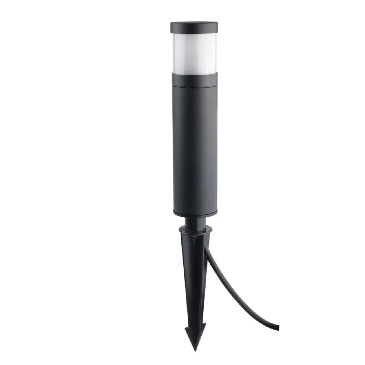 Compact Bollard - Aluminium Black Powder Coated Spike Mounted Light IP66 240v E27 Max Wattage 7w - 270mm Height - Image 2