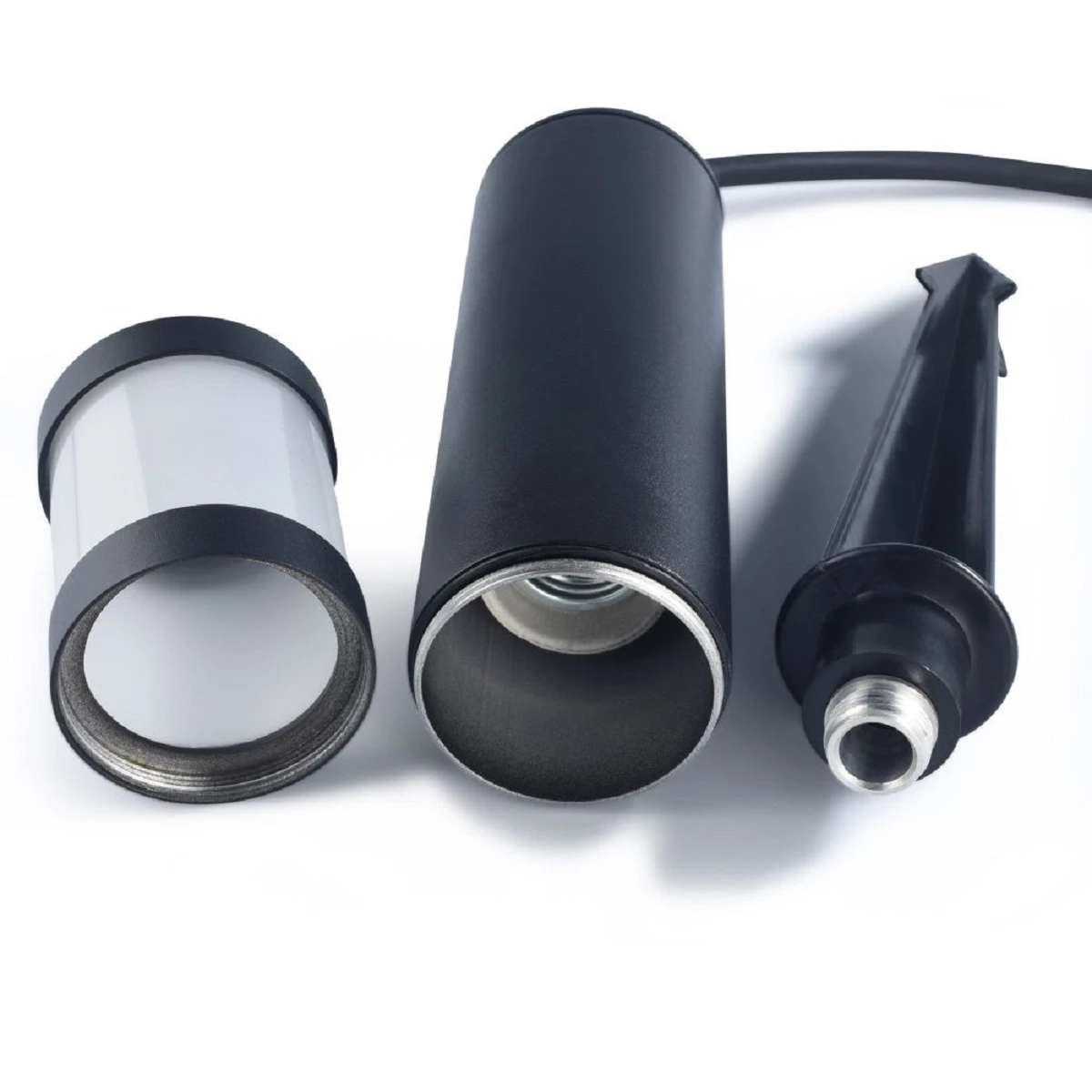 Compact Bollard - Aluminium Black Powder Coated Spike Mounted Light IP66 240v E27 Max Wattage 7w - 270mm Height - Image 4