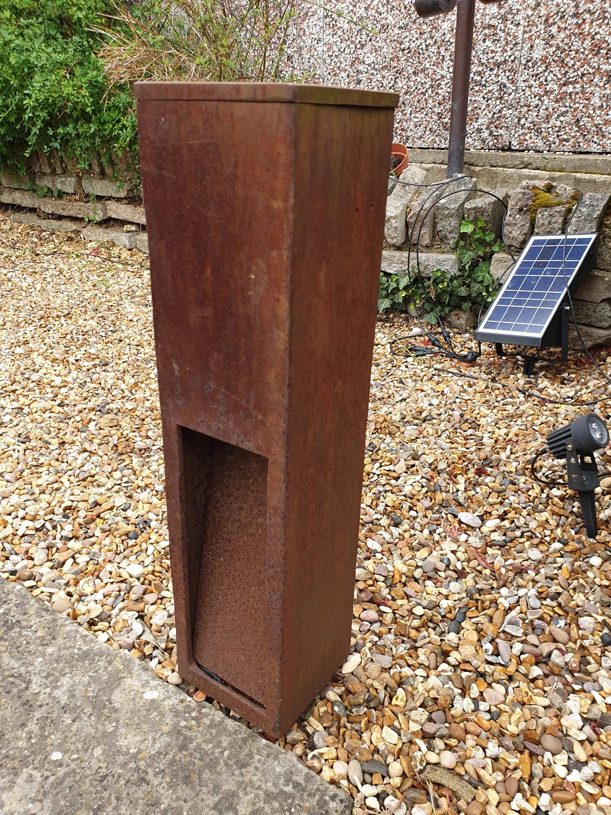 Rusty Slot - Rusted Iron - FeCSi Steel IP44 Max Watts 11w E27 - 230v 50cm - Surface Or Spike Bollard In 2 Heights - Image 6