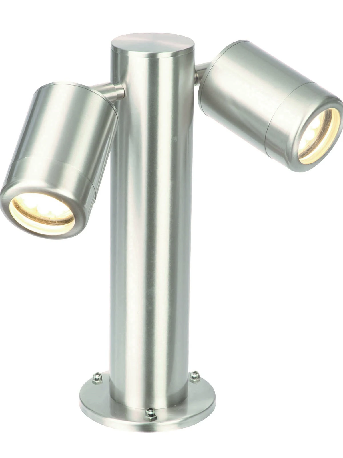 Atlantis - 316 Stainless Steel IP65 240v 2 X GU10 Max 2 X 7w 280mm Height - Surface Mounted Bollard - In 2 Heights