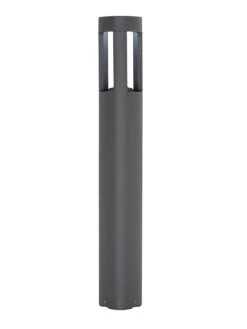 Tribeca - Grey Powder Coated Aluminium IP54 8W 6000k 240v 300 Lumens 800mm Height - Surface Mount Bollard 2 Heights