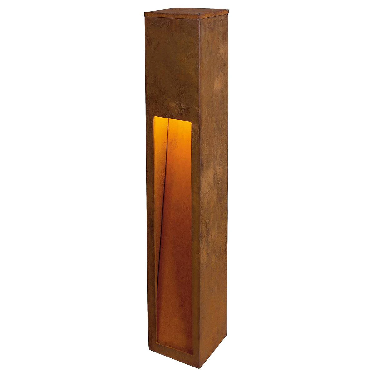 Rusty Slot - Rusted Iron - FeCSi Steel IP44 Max Watts 11w E27 - 230v 50cm - Surface Or Spike Bollard In 2 Heights - Image 4