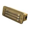 Charleston Rustic Bronze Brass Brick Light – Slatted Louvered Front - 12v IP44 With Squared Edges