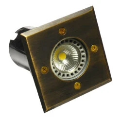 Cubik - Outdoor Recessed Light - 12v - Rustic Bronze Brass MR16 IP67 Fixed Recessed Up Light