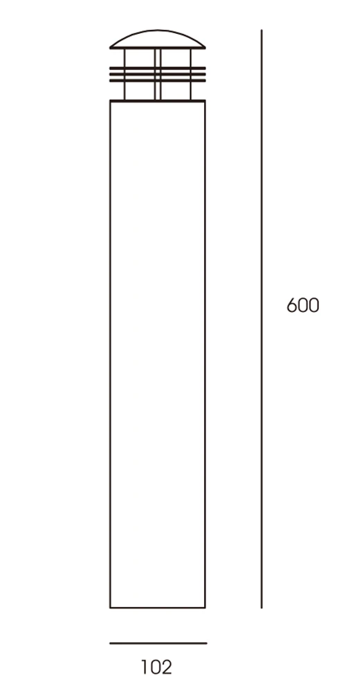 Charleston - Solid Brass IP55 Maximum Wattage 18w E27 220 - 240v 600mm Height - Surface Or Spike Mounted Bollard - Image 7
