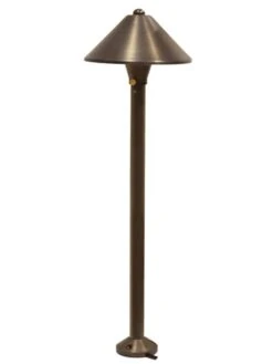 Charleston Coolie - Brass IP54 12v G4 Max Wattage 20w - Spike Or Surface Mounted Spreadlight - Plug & Play