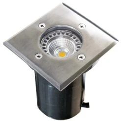 Cubik - 12v - Open Cable 304 Stainless Steel MR16 IP67 Fixed Recessed Spot 100mm Or 120mm Bezel - Clear Or Frosted Lens