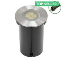 Decimax 90mm – Outdoor Recessed Light - 316 Stainless Steel Deck Light – 12v IP67 Plug & Play