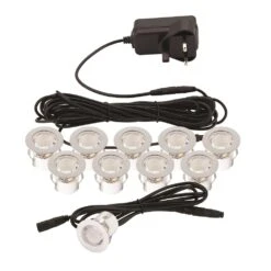 KIOS 2 - Cool White 6500k 30mm - Deck Lighting Kit - IP44 0.45W - Stainless Steel