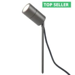 Compact Spike Spotlight - 240v - Rustic Brown - GU10, IP65