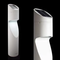 Pro Solar Eccectrica - 800mm White Angled Solar Path Lights IP65 With Replaceable Battery