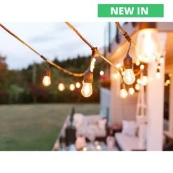 Elipta 5 Metre IP44 240v Festoon Kit With 10 X LED Golf Ball Lamp Holders And 3 Metre Mains Lead