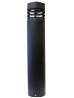Fortress - Aluminium Black IP65 E27 240v Surface Bollard - Choice Of 4 Heights & 3 Head Options