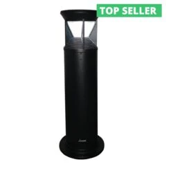 Pro Solar Guarda – Vandal Resistant Black Solar Bollard Light In Warm White Or Cool White LED