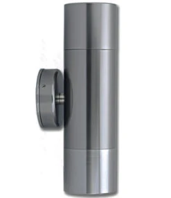 Hilospot - Outdoor Wall Light 240v Titanium Finish - Anodised Aluminium GU10 IP65 Up & Down Wall Light