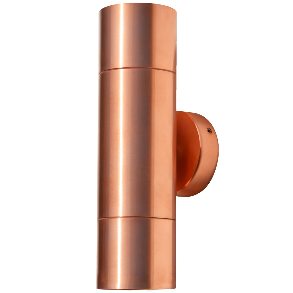 Hilospot 240v - Outdoor Wall Light Natural Copper IP65 GU10 Up And Down Wall Light - Image 2