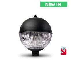 Kemsing - 30w LED Globe Amenity/Street Light IP65/IK08 Aluminium 240v Prismatic Diffuser. 3 Colour Temps And Dimming