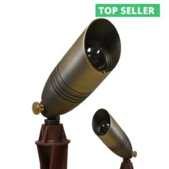 Director 240v - Brass Rustic Bronze Finish IP54 GU10 Spike Light