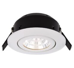 Vela Compact - LEDDLTC4000W 7w Compact Fire Rated IP44 240v Adjustable 25 Degree Recessed Downlight