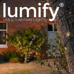 Lumify USB Solar Fairy Lights - Multicoloured 100 LEDs