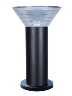 Pro Solar OLYMPIA – 380mm Black - Solar Pedestal Light With External Mounting Base 3000k Or 6000k