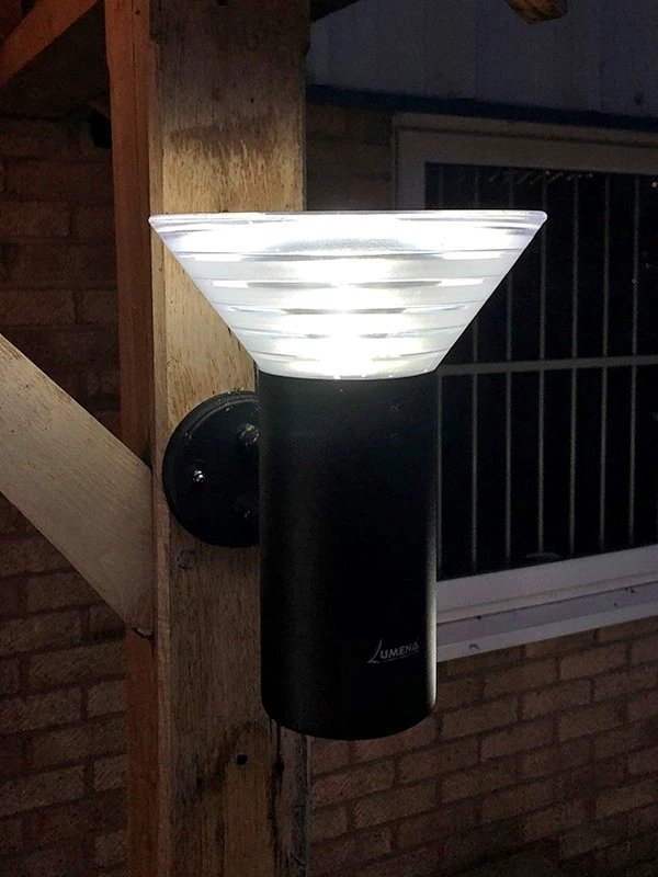 Pro Solar OLYMPIA – Large Black Solar Wall Light In Cool White 6000k Or Warm White 3000k - Image 4